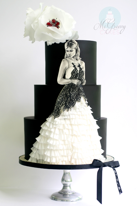 Fluer Cake with Stand