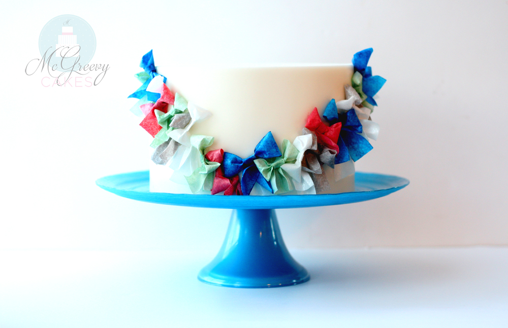 One Tier Wafer Paper Bows