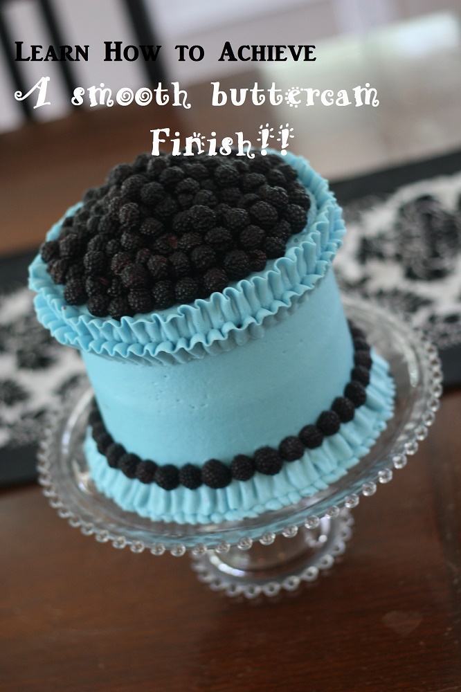 Smooth Buttercream Finish Blackberry Cake