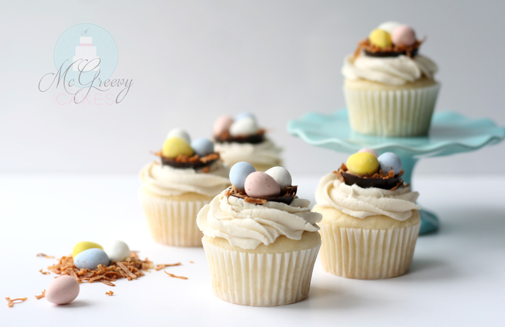 Easter/Spring Cupcakes Wide View
