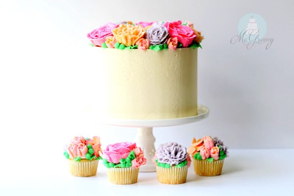 Buttercream Flowers Full View