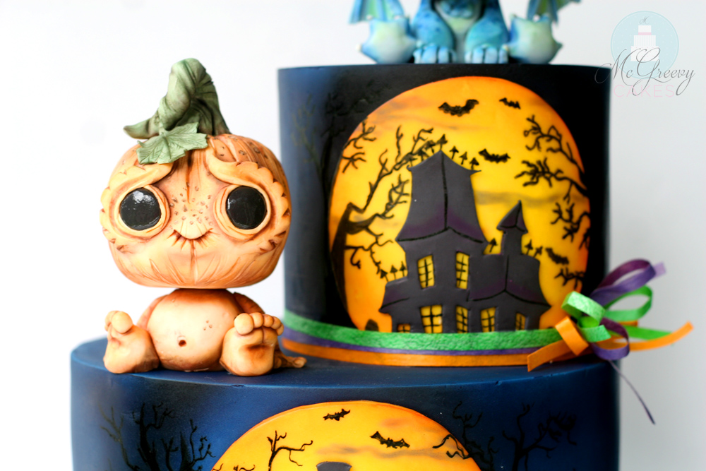 Silhouettes and Ribbons cake 2nd Teir