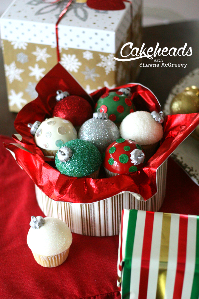 Ornament Cupcakes Angle View