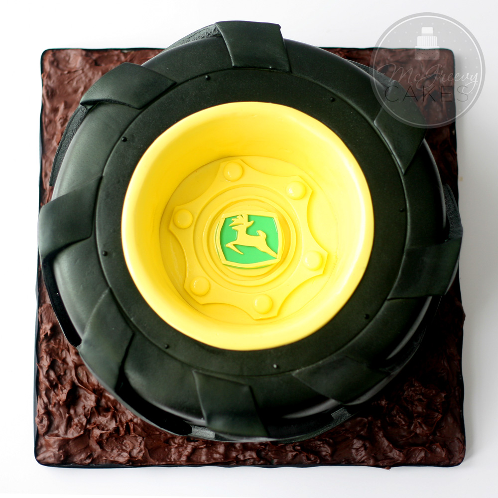 Tractor Tire Cake Top View