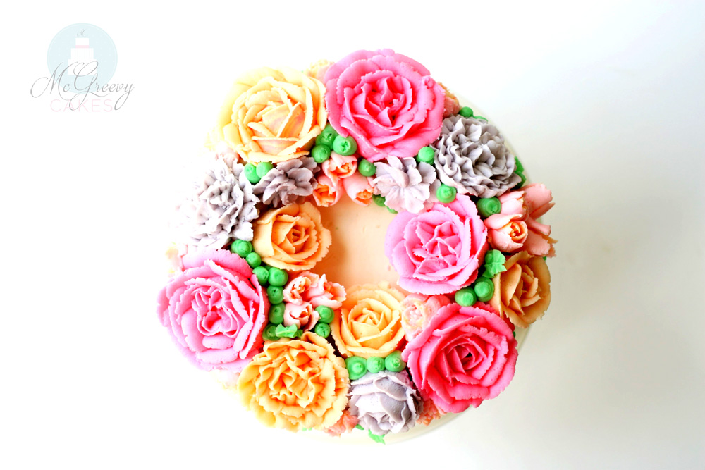 Buttercream Flowers Top View