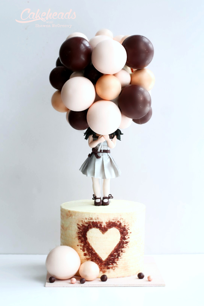 Ballon-girl-cake-love