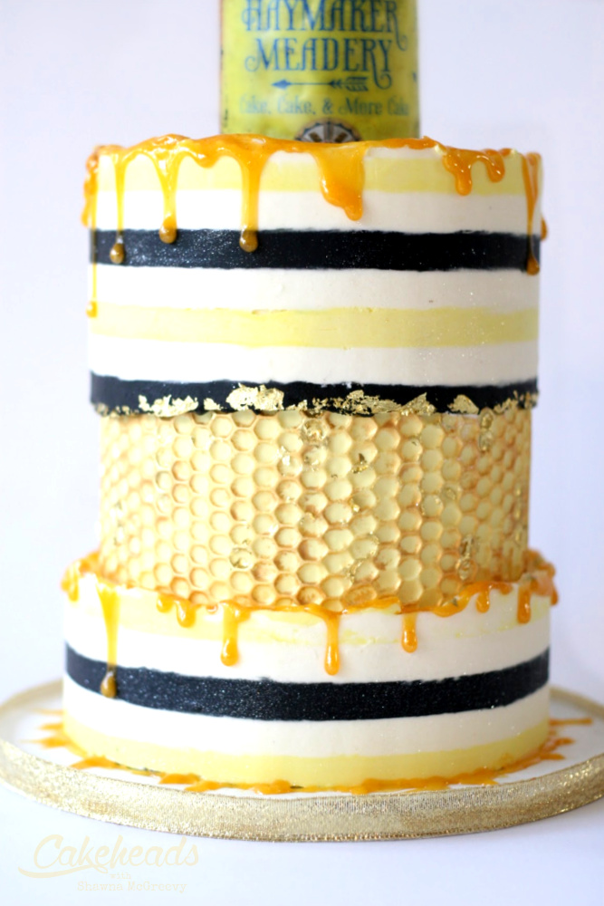 honey buttercream stripes