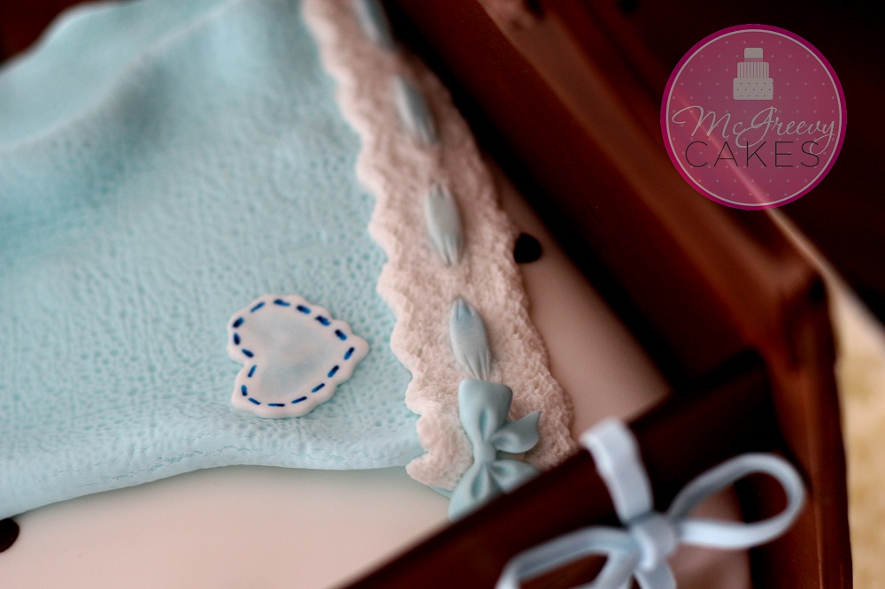 crib blanket heart