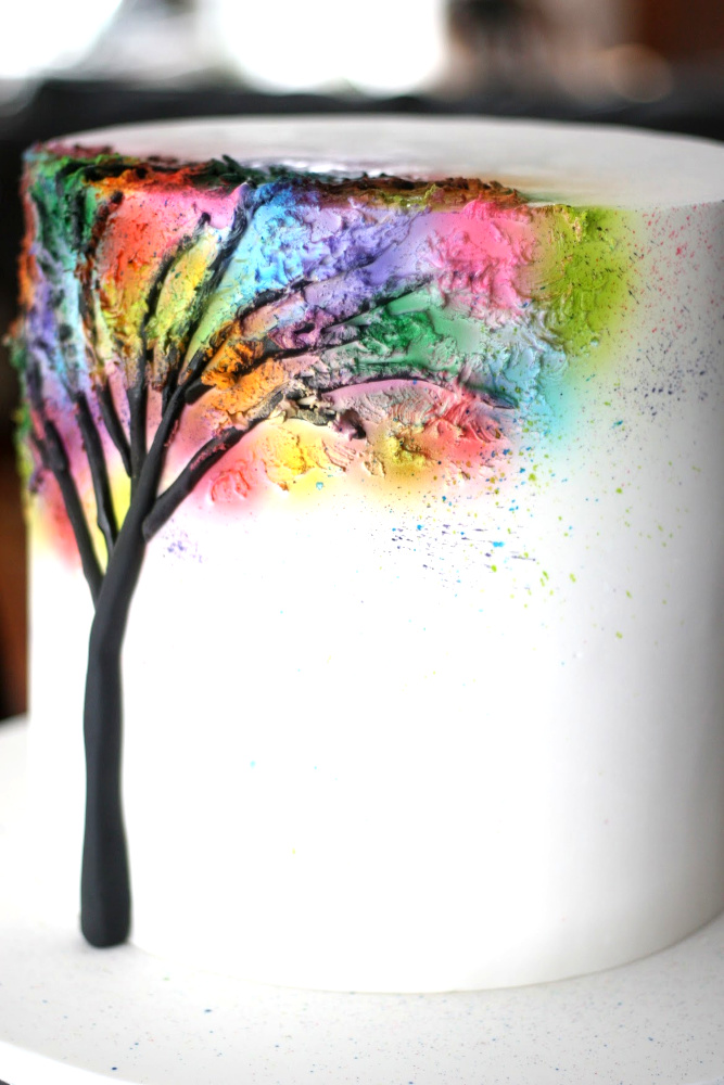 color tree splatter