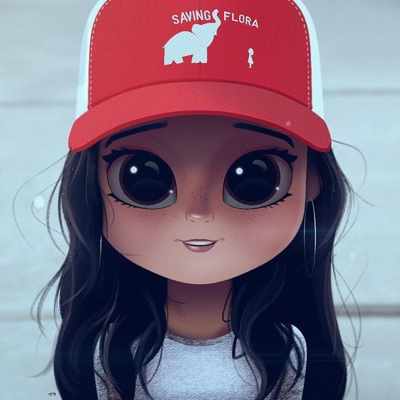 animated face with hat