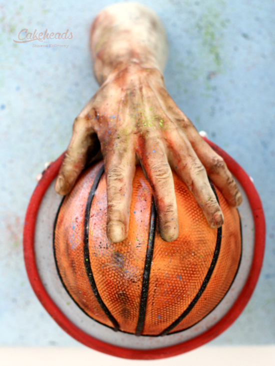 basketball cake top view