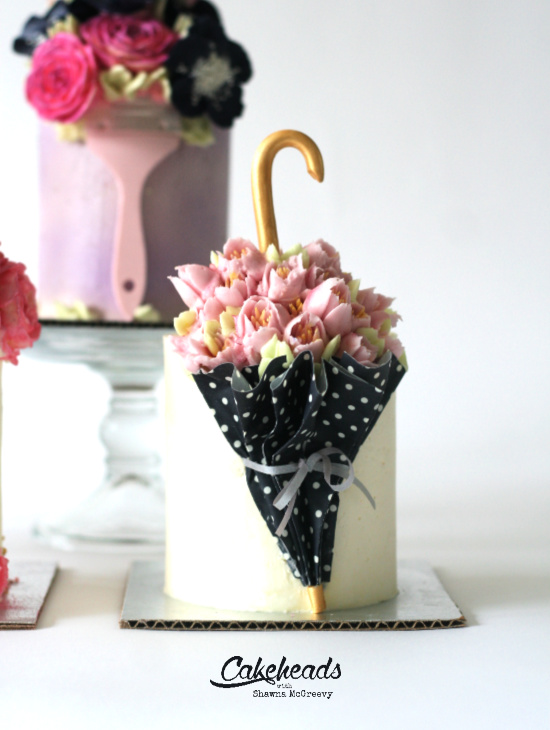 umbrella tulips cake