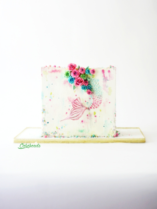 mermaid tail cake tall 7