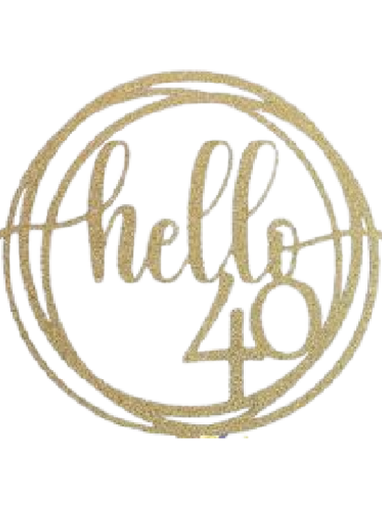 hello 40 cake topper 7