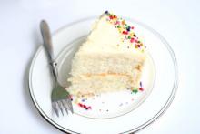 Slice of white cake