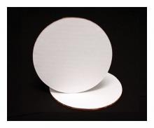 118 - 6 inch White Cake Round, Coated Corrugated Single Wall Cake Board