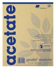 Grafix Acetate Pad, 9 X 12 in, Clear, 25 Sheets per Pad