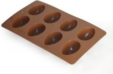 Mirenlife 8-Cavity Egg Shape Non Stick Silicone Mold