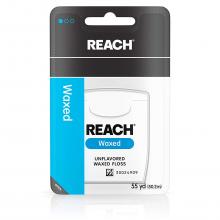 REACH Unflavored Waxed Dental Floss, 55 yds (Pack of 3)