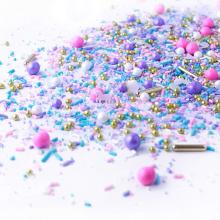 Unicorn Sprinkle Mix Pastel Pink Purple and Blue Gold Unicorn Sprinkles