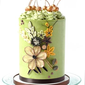 fall quilling cake sm sq